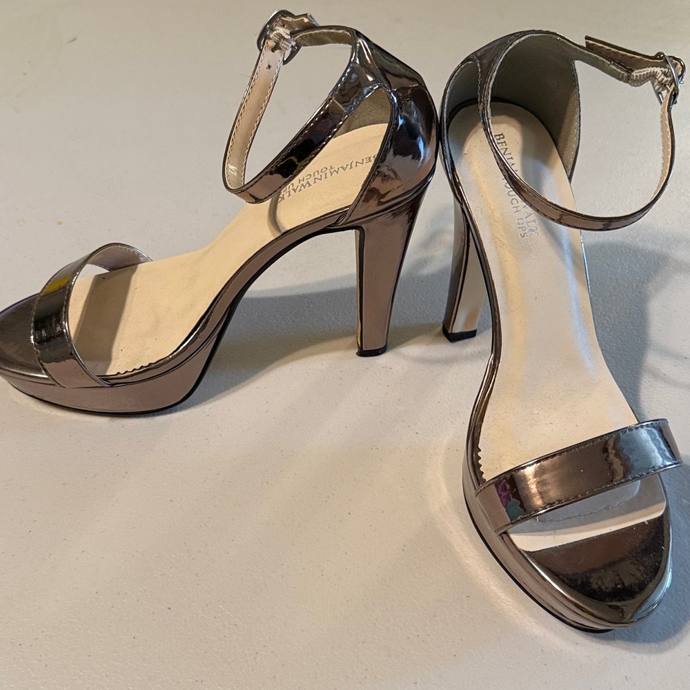 Silver Strappy High Heels